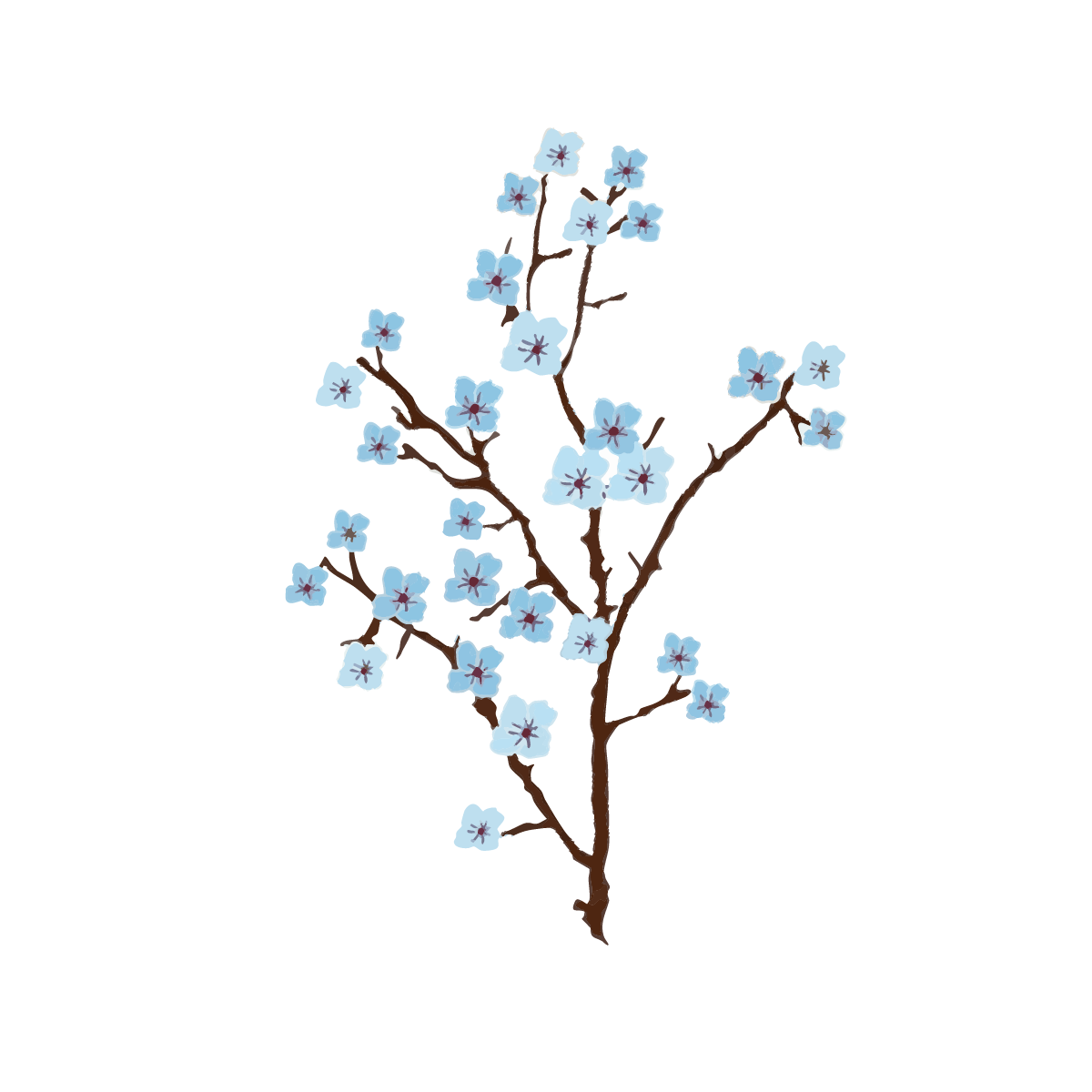 Cherry Flower Branch x4