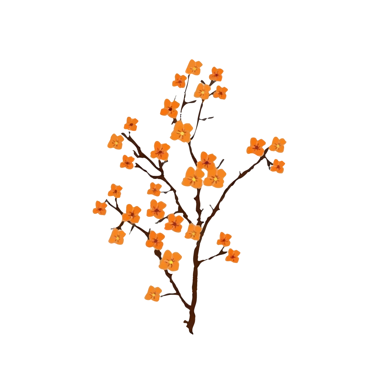 Cherry Flower Branch x4