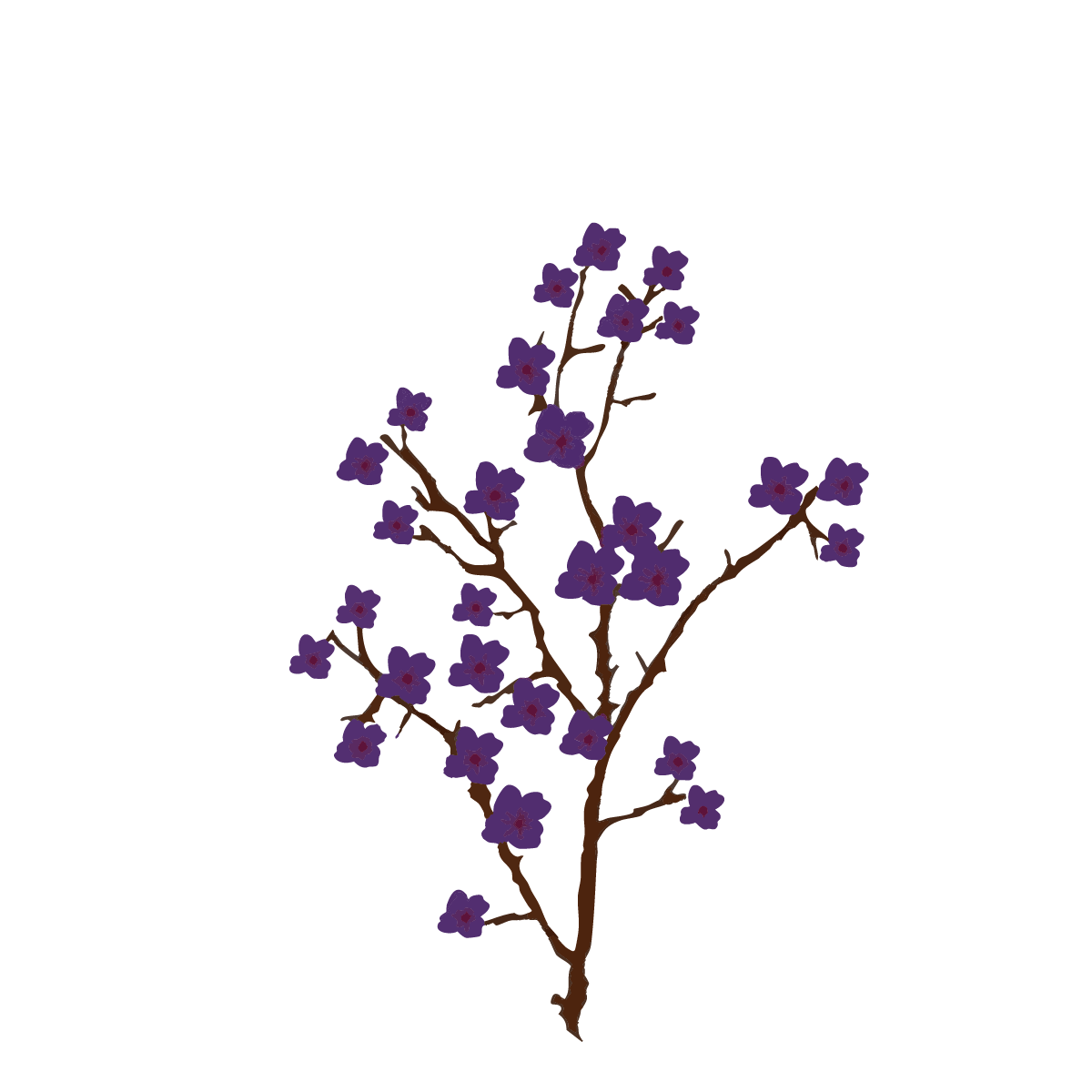 Cherry Flower Branch x4